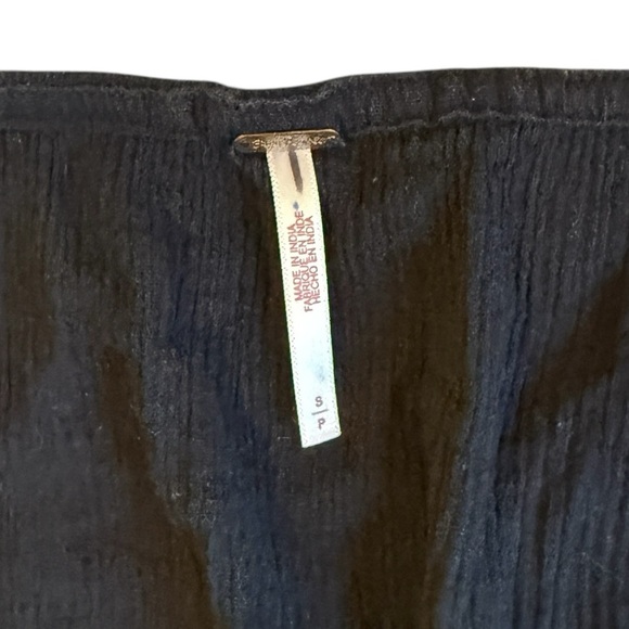 Free People Port Sunlight Mini Dress Smocked Black Endless Summer Size S #1898 - Picture 6 of 6